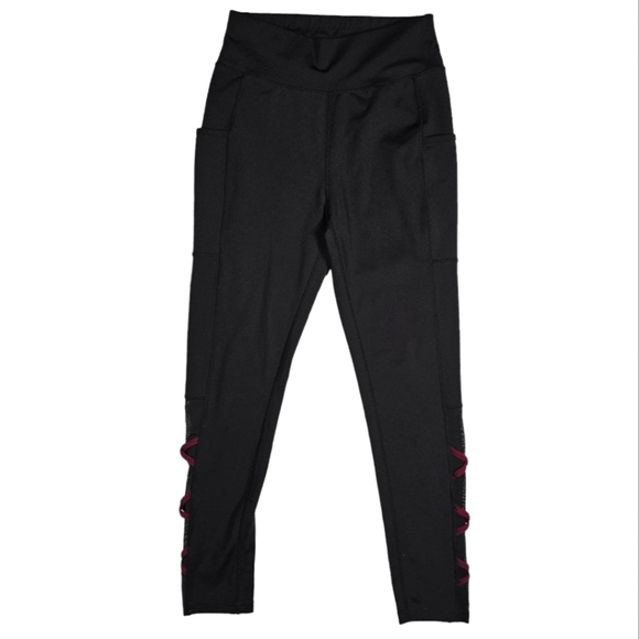 Peloton Pants - Peltoton Black Leggings Size Medium Sheer X Sides Pocket